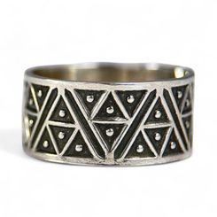 AXE OF PERUN, silver Slavic talisman, Ag 925