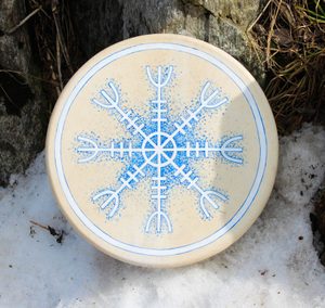 Aegishjalmur, Shamanic frame drum 40 cm