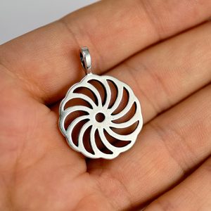 SUN SYMBOL IV, silver pendant