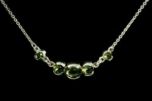 ELARA, Moldavite, necklace, silver