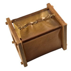 Medieval Lantern, wood with rawhide, replica