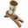 HORN STAND, Castle, wooden, oak