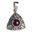 BOUDICCA, sterling silver pendant with garnet
