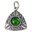BOUDICCA, sterling silver pendant with greem glass