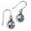 NEPTUNOS, silver earrings, blue topaz, Ag 925/1000