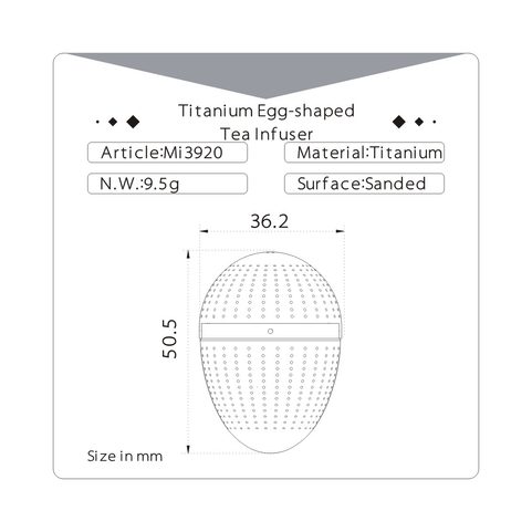 MI3920 TITANIUM EGG-SHAPED TEA INFUSER KEITH