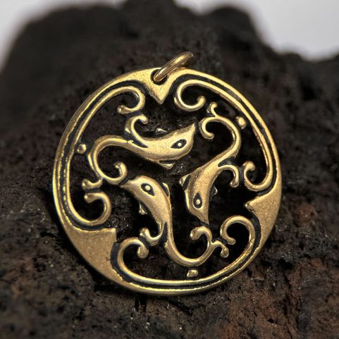 DOLPHIN, ANCIENT ROME, PENDANT, BRONZE