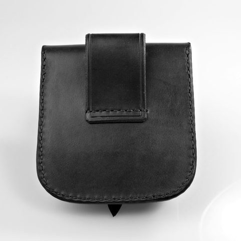 GENTLEMAN, LEATHER BELT BAG - BLACK