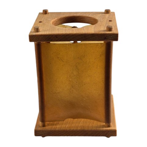 MEDIEVAL LANTERN, WOOD WITH RAWHIDE, REPLICA