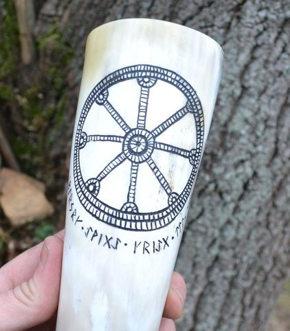 HELM OF AWE, ICELAND, RUNE - DRINKING HORN