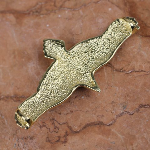 FLYING CROW PENDANT, GOLD PLATED