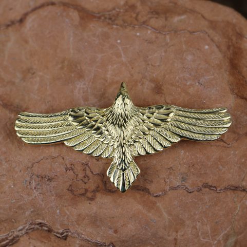 FLYING CROW PENDANT, GOLD PLATED