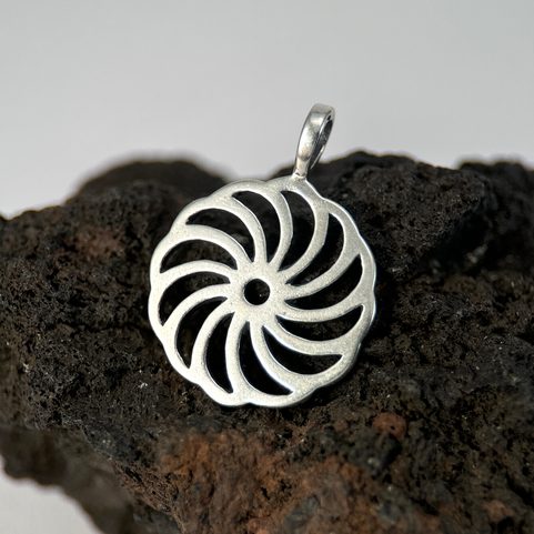 SUN SYMBOL IV, SILVER PENDANT