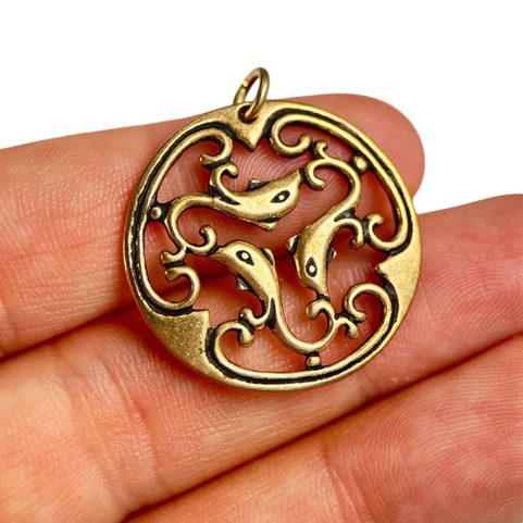 DOLPHIN, ANCIENT ROME, PENDANT, BRONZE