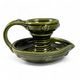 HISTORIC CANDLESTICK, ceramic, green