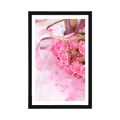 AFFICHE – BOUQUET ROMANTIQUE DE ROSES ROSES - NATURE MORTE - AFFICHES