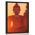 AFFICHE – STATUE DE BOUDDHA PARMI LES PIERRES - FENG SHUI - AFFICHES