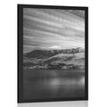 AFFICHE – LAC EN SOIRÉE EN NOIR ET BLANC - NOIR ET BLANC - AFFICHES