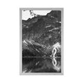 AFFICHE – MORSKIE OKO DANS LES TATRAS EN NOIR ET BLANC - NOIR ET BLANC - AFFICHES