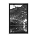 AFFICHE – MORSKIE OKO DANS LES TATRAS EN NOIR ET BLANC - NOIR ET BLANC - AFFICHES