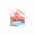 AFFICHE AVEC PASSE-PARTOUT – BEAU PAYSAGE DE MONTAGNE - NATURE - AFFICHES