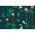 PAPIER PEINT – NÉNUPHARS ET CARPES KOI - PAPIERS PEINTS ANIMAUX - PAPIERS PEINTS PANORAMIQUES