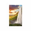AFFICHE – MAJESTUEUSE CASCADE EN ISLANDE - NATURE - AFFICHES