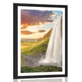 AFFICHE – MAJESTUEUSE CASCADE EN ISLANDE - NATURE - AFFICHES