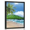 AFFICHE – MAGNIFIQUE PLAGE SUR L'ÎLE DES SEYCHELLES - NATURE - AFFICHES