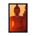 AFFICHE – STATUE DE BOUDDHA PARMI LES PIERRES - FENG SHUI - AFFICHES