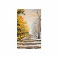 AFFICHE AVEC PASSE-PARTOUT – ALLÉE D'ARBRES EN AUTOMNE - NATURE - AFFICHES