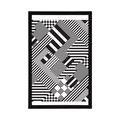 AFFICHE – MOTIFS DISCRETS DANS UNE RÉALISATION UNIQUE - NOIR ET BLANC - AFFICHES