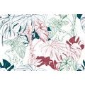 PAPIER PEINT – FEUILLES DE MONSTERA COLORÉES - PAPIERS PEINTS NATURE - PAPIERS PEINTS PANORAMIQUES