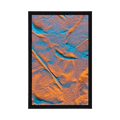 AFFICHE – TEXTURE DE FEUILLES SUR PLAGE DE SABLE - NATURE - AFFICHES