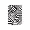 AFFICHE – MOTIFS DISCRETS DANS UNE RÉALISATION UNIQUE - NOIR ET BLANC - AFFICHES