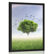 AFFICHE – ARBRE SOLITAIRE DANS LA PRAIRIE - NATURE - AFFICHES