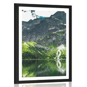 AFFICHE AVEC PASSE-PARTOUT – MORSKIE OKO DANS LES TATRAS - NATURE - AFFICHES