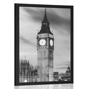 AFFICHE – BIG BEN À LONDRES EN NOIR ET BLANC - NOIR ET BLANC - AFFICHES