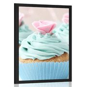 AFFICHE – CUPCAKES SUCRÉS COLORÉS - AVEC UN MOTIF DE CUISINE - AFFICHES
