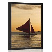 AFFICHE – MAGNIFIQUE COUCHER DE SOLEIL SUR LA MER - NATURE - AFFICHES