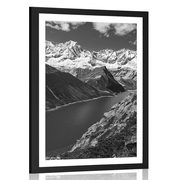 AFFICHE – PARC NATIONAL DE PATAGONIE EN ARGENTINE EN NOIR ET BLANC - NOIR ET BLANC - AFFICHES