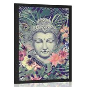 AFFICHE – BOUDDHA SUR FOND EXOTIQUE - FENG SHUI - AFFICHES