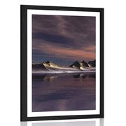 AFFICHE AVEC PASSE-PARTOUT – PLANÈTE FUTURISTE - L'UNIVERS ET LES ÉTOILES - AFFICHES