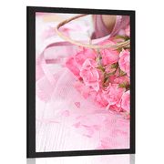 AFFICHE – BOUQUET DE ROSES ROSE ROMANTIQUE - FLEURS - AFFICHES