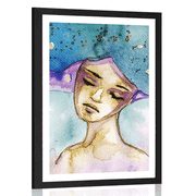 AFFICHE AVEC PASSE-PARTOUT – FÉE LUNAIRE - FEMMES - AFFICHES