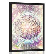 AFFICHE – MANDALA DANS UNE PRÉSENTATION INTÉRESSANTE - FENG SHUI - AFFICHES