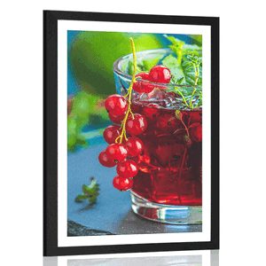 AFFICHE – COCKTAIL ROUGE - AVEC UN MOTIF DE CUISINE - AFFICHES
