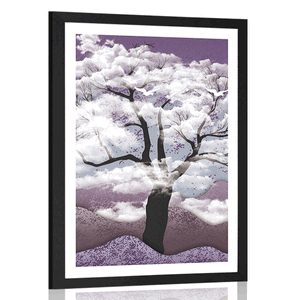 AFFICHE – ARBRE BAIGNÉ DE NUAGES - NATURE - AFFICHES