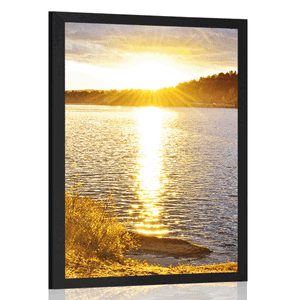 AFFICHE – COUCHER DE SOLEIL SUR LE LAC - NATURE - AFFICHES