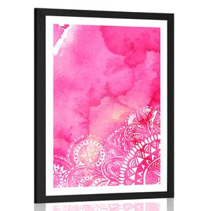 AFFICHE – MANDALA AQUARELLE ROSE - FENG SHUI - AFFICHES